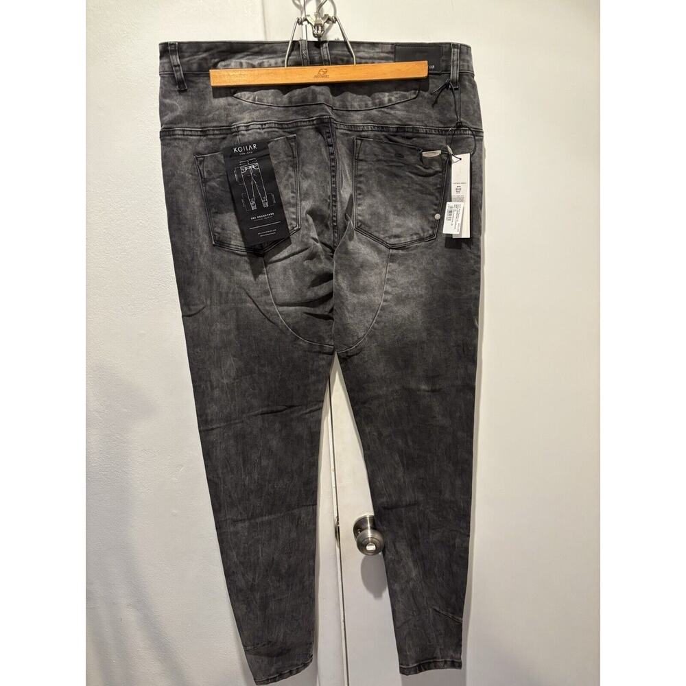 Kollar Clothing Men's 203 Rockstars Destroyed Charcoal denim size 38 NWT NEW